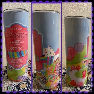 LIFE IS LIKE CANDY SOMETIMES ITS SWEET SOMETIMES IT MAKES YOU CHOKE CUP